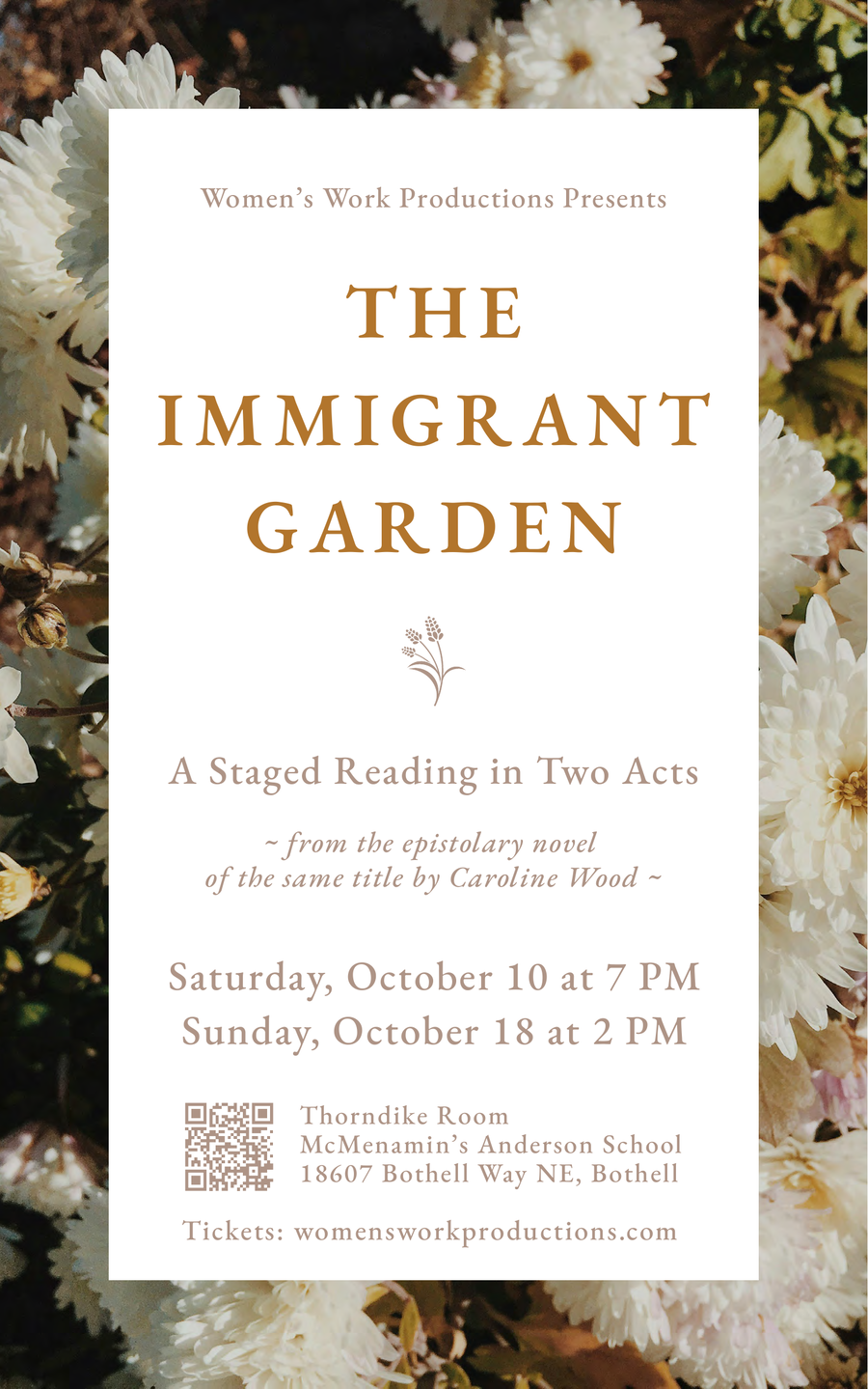 The Immigrant Garden: A Staged Reading in Two Acts